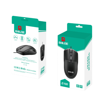 Souris Filaire USB BIOJEE E100 Noir