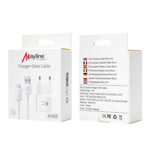 Kit Chargeur 10W Câble Micro 1M Mayline