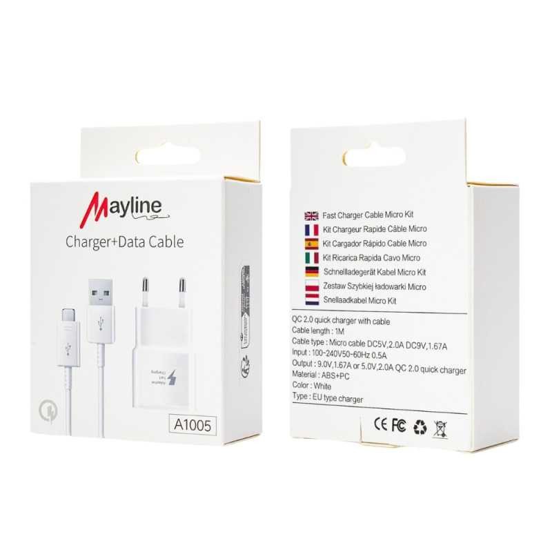 Kit Chargeur 10W Câble Micro 1M Mayline
