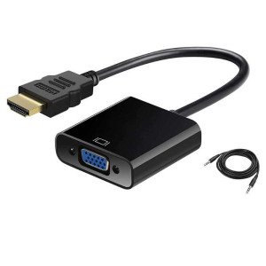Adaptateur HDMI vers VGA avec Cable Audio Noir