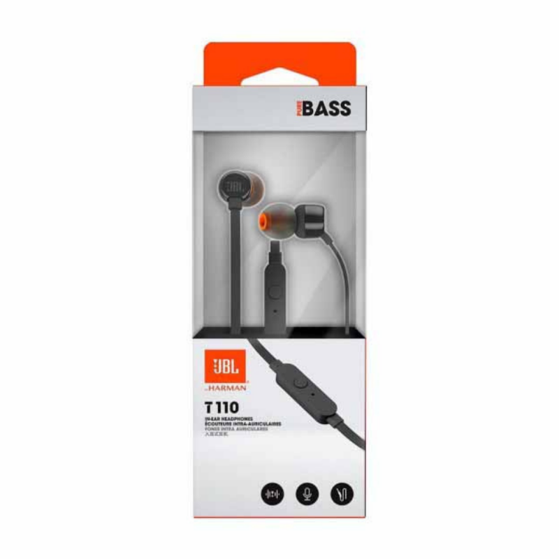 Ecouteurs Kit Main libre Jack JBL Tune 110 Noir